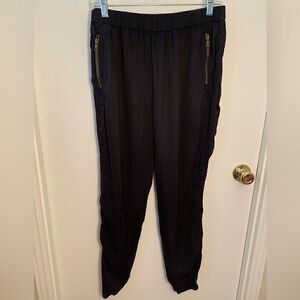 Young fabulous & broke GUC black joggers with gold zippers Size medium
